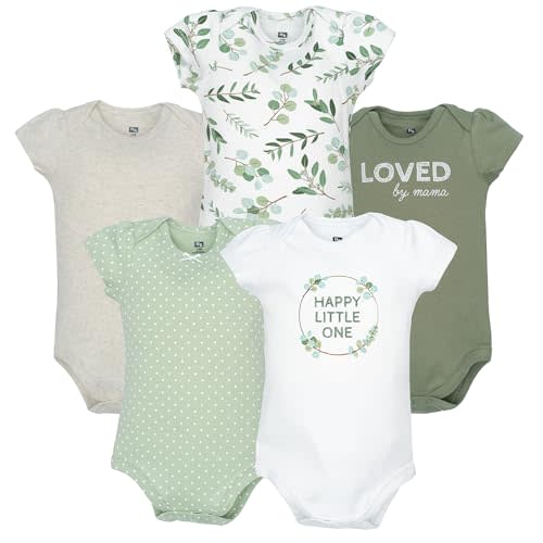 Hudson Baby Unisex Baby Cotton Bodysuits (5 Piece)