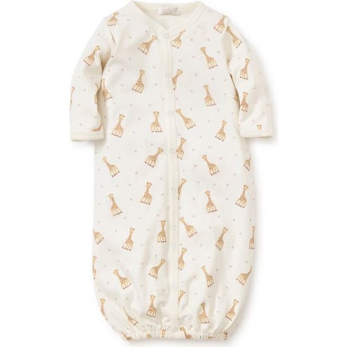 Sophie La Girafe Print Convertible Pima Cotton Gown, S (0-3m)