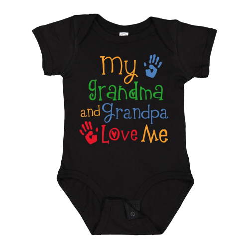 Inktastic My Grandma and Grandpa Love Me Boys or Girls Baby Bodysuit