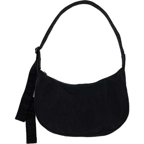 BAGGU Medium Nylon Crescent Bag - Black