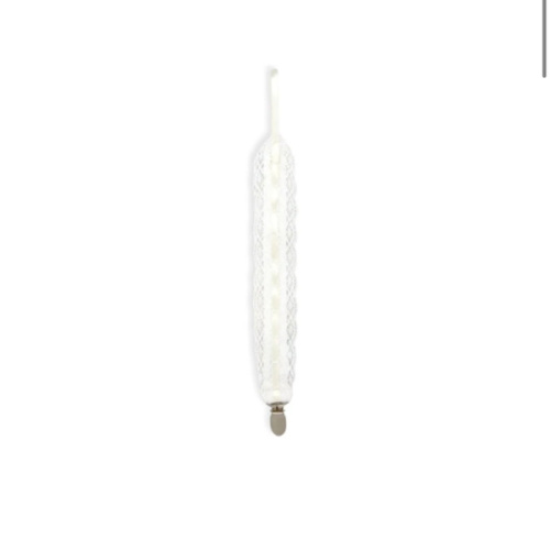 Legacy Pacifier Clip - Legacy White, Ecru Ribbon