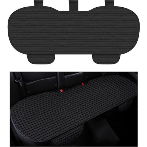 Car Back Seat Cover,Non-Slip & Breathable Bench Seat Cover with Side Pockets for Car Storage & Protecting Interiors,Universal All-Season Seats Back Protector for Most Cars,SUVs (Rear Seat Cover)