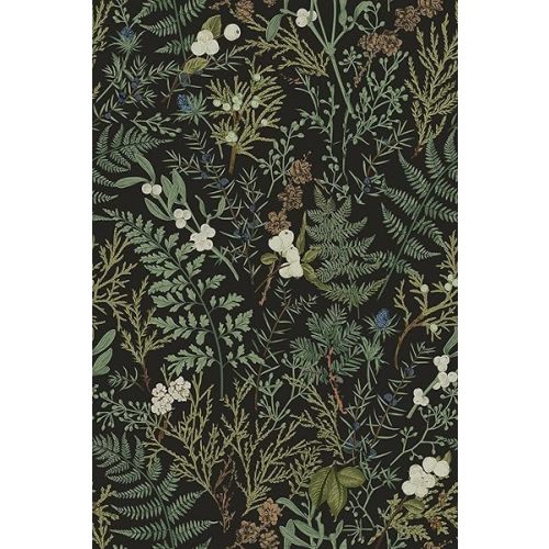 Dark Green Fern Botanical Shelf Liner Contact Paper Self Adhesive Vinyl Botanical Drawer Liner Wall Paper for Kitchen Cabinets Dresser Dollhouse Walls Arts Crafts Decal 17.5X117 Inches
