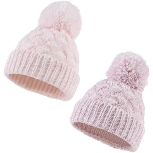 PESAAT Knit Baby Beanie Toddler Winter Hat with Pompom for Infant Boy Girls