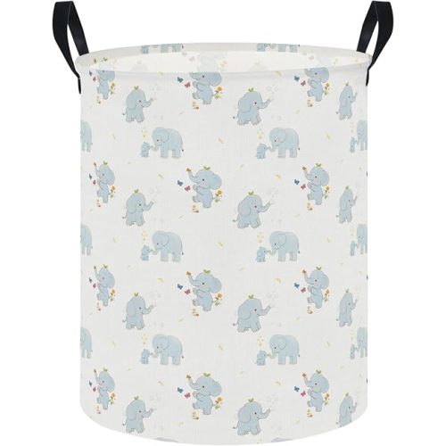 Waterproof Laundry Hamper, Joyful Elephant