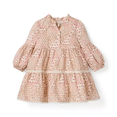 Girl Freshwater Pearl Patchwork Floral Patchwork Floral Tiered Dress by Janie and Jack