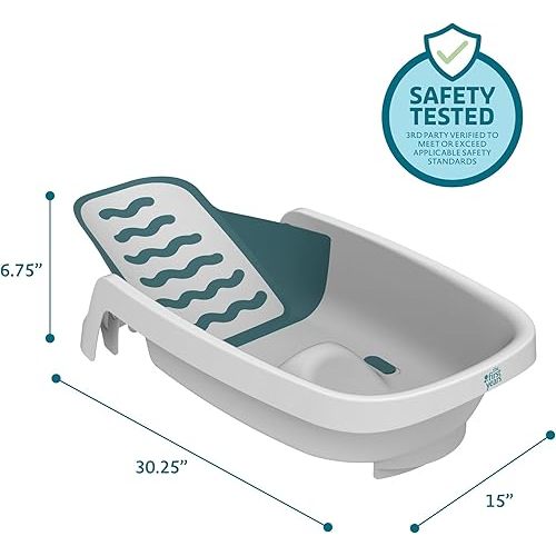 The First Years 4-in-1 Reclining Baby Bathtub – Grows-with-Baby Adjustable Bath Seat – Multi-Position Backrest for Newborn, Infant & Toddler Use – Ages 0–24 Months