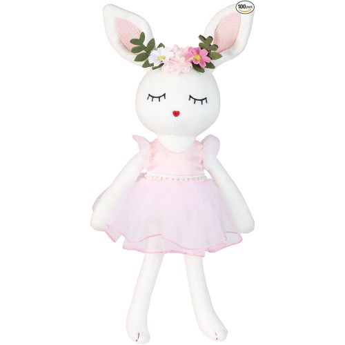 Ballerina Doll Easter Stuffed Animal Bunny Plush Animal Doll, Plush Rabbit Toy Bunnys Stuffed Animals for Girls Easter Animals on Party Birthday Christmas