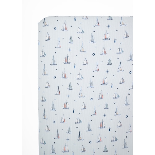 Sailboats Bamboo Crib Sheet