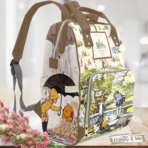 Winnie the Pooh ∙ Backpack ∙ Mom Bags • Insulated Diaper Bags ∙ Crossbody Bags for Her ∙ Braver Than Quote ∙ Piglet Eeyore ∙ Bags and Gifts