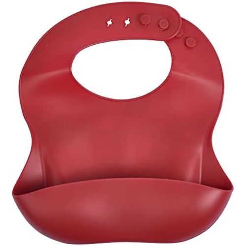 Three Little Tots Modern Silicone Baby Bib – Adjustable Fit Waterproof Catch Bibs (