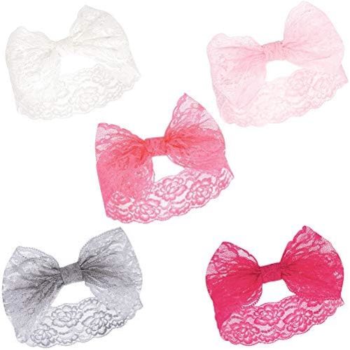 Hudson Baby Cotton and Synthetic Headbands, Size 0-24 Months