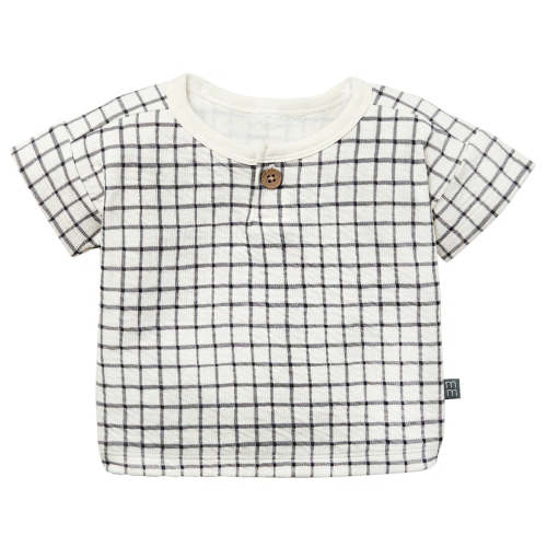 Baby Boys Dk Grey Plaid Henley Drop Shoulder Top – Gerber Childrenswear