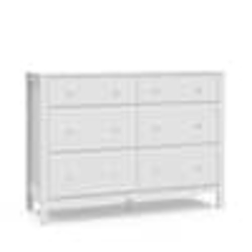 Storkcraft Horizon White 6-Drawer 47.88 in. Wide Dresser 03686-001