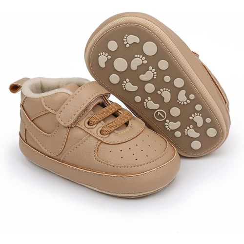 Clowora Unsex Baby Shoes Boys Girls Infant Sneakers Non-Slip Soft Rubber Sole Toddler Crib First Walker Lightweight Shoes