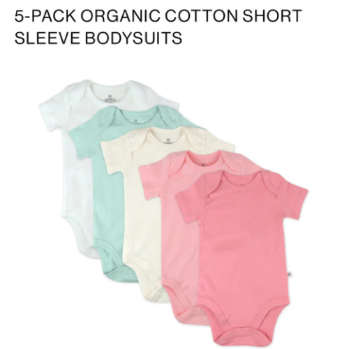 5-Pack Organic Cotton Short Sleeve Bodysuits | Honest Baby Clothing