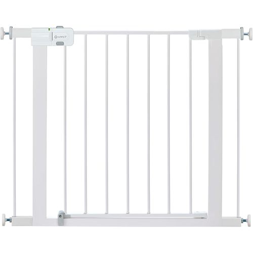 Safety 1st Easy Install Walk Thru Baby Gate for Doorway With Door, Dog Gates, Fits 29"-38", Easy Install 28" Tall, White
