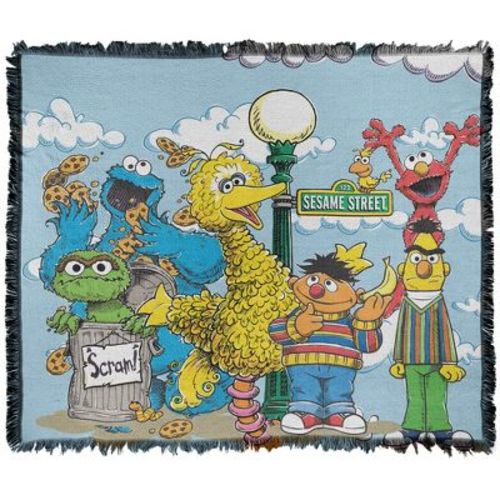 Sesame Street Retro Gang Blanket 50"x60" Woven Tapestry
