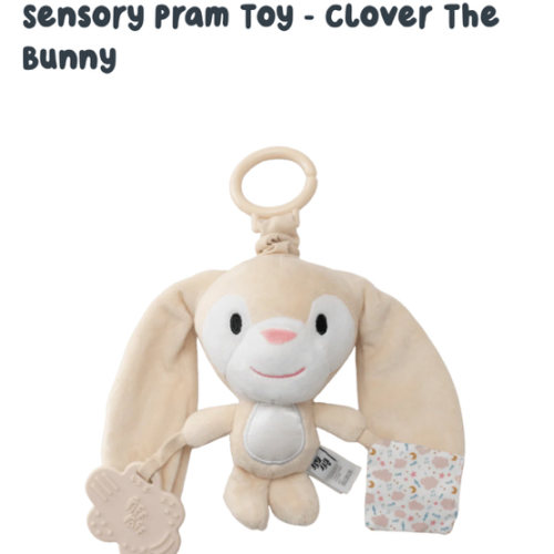 Sensory Pram Toy - Clover The Bunny – Riff Raff Baby AU
