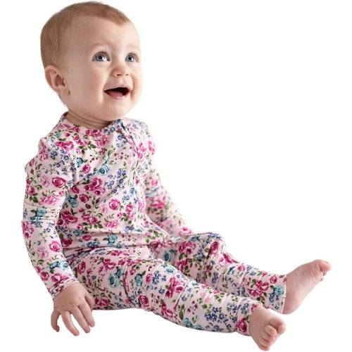 Posh Peanut Convertible Baby Sleepers - Girls Footless Baby Pajamas with 2 Way Zipper for Easy Diaper Changes