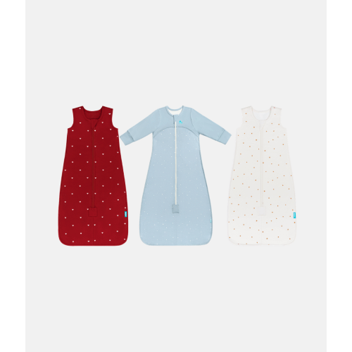 Love to Dream Sleep Bag Bundle | 1.5 | 1.0 TOG | Maroon | Buff | Powder Blue