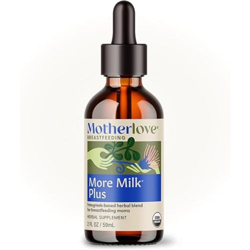 Motherlove More Milk Plus (2 Ounce Tincture) Fenugreek-Based Lactation Supplement to Support Breast Milk Supply—USDA Certified Organic, Vegan, Kosher, Soy-Free