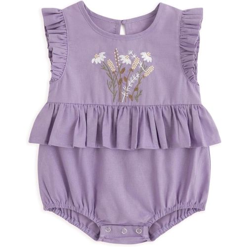 Simplee kids Baby Girls Romper, Ruffle Sleeveless,0-24M