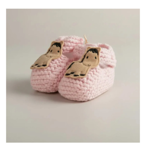 Pony Booties Hand-knit (Pink) - Bridle Up Hope Shop