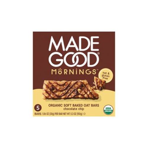 MadeGood Morning Chocolate Chip Bars - 5ct/5.3oz