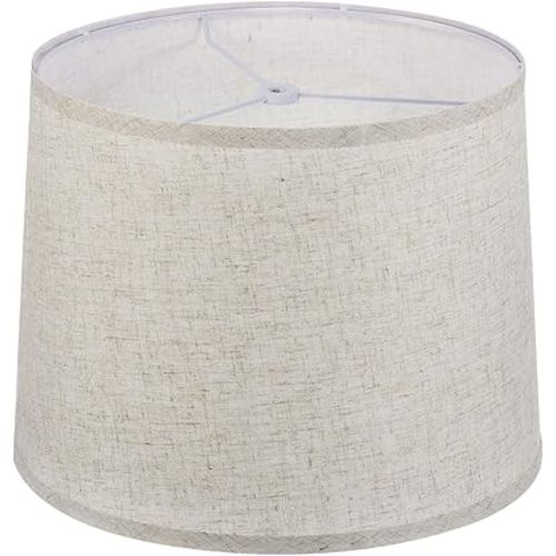 PATIKIL Lamp shades for Table Lamps 11.4" Top x 12.6" Bottom x 9.8" High Drum Lamp shades for Floor Lamps Medium Linen Lampshade Easy Assembly for Lamp Replacement, Beige