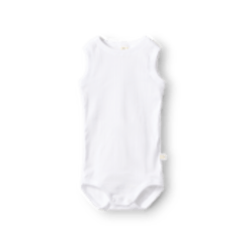 Baby cotton sleeveless bodysuit in White - $21.99 - Dilling