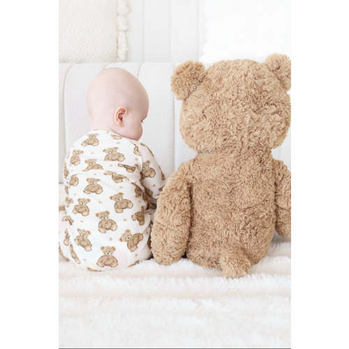 Beary Sweet Bamboo Waffle Convertible Zip Romper | Caden Lane