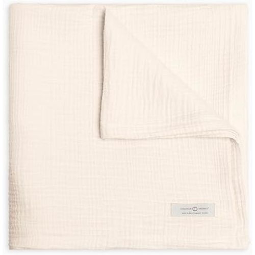 Colored Organics Baby Organic Cotton Swaddle - Infant Receiving Blanket - Ivory Muslin