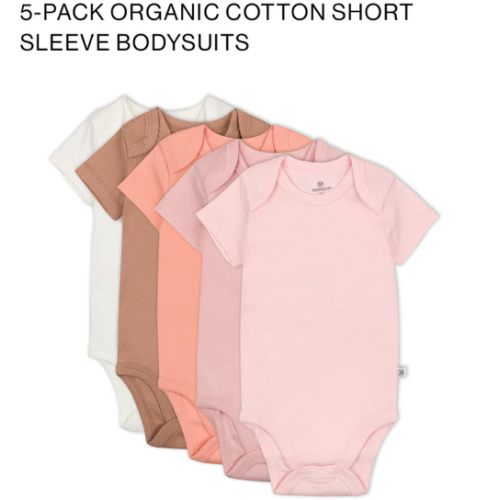 5-Pack Organic Cotton Short Sleeve Bodysuits | Honest Baby Clothing
