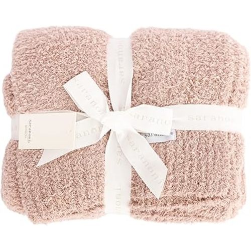 SARANONI Bamboni Luxury Baby Blanket | Cozy & Soft Plush Receiving Blankets | Perfect for Girls & Infant Baby Boy Blankets | Pink - 30” x 40"