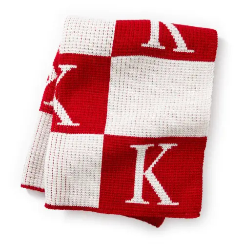 Initial Block Baby Blanket