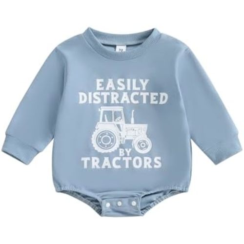 Newborn Boy Clothes Baby Letter Print Sweatshirt Bubble Romper Long Sleeve Onesie Cute Infant Fall Winter Outfits
