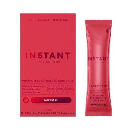 Instant Hydration Raspberry Electrolyte Drink Mix Sports Drink - 10ct/80gms