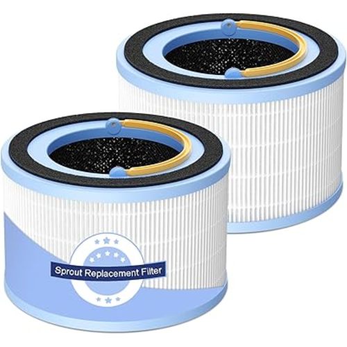 2 Pack Sprout Replacement Filters Compatible with LEVOIT Sprout Air Purifier, 3-in-1 True HEPA Filter High-Efficiency Activated Carbon Filter for Baby Bedroom