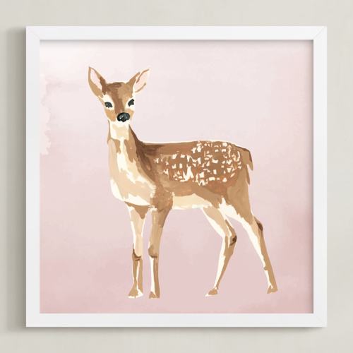 Enchanted Deer 2 Limited Edition Nursery Art Print by Teju Reval