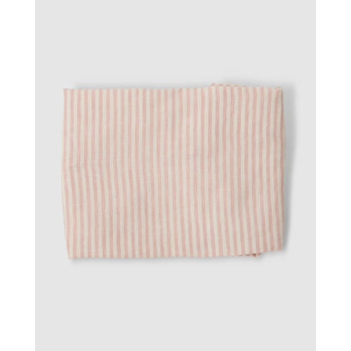 Pink Striped Linen Baby Lounger Cover