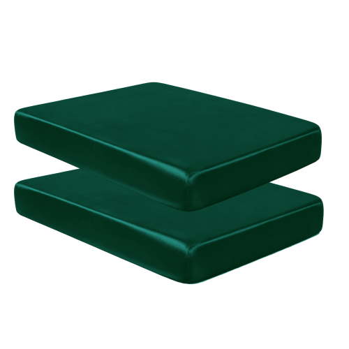 Lorviah 2 Pack Satin Fitted Crib Sheet for Standard Crib & Toddler Mattress - 28"x52" - Soft Smooth, Dark Green