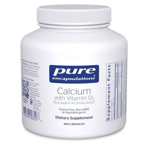 Pure Encapsulations Calcium with Vitamin D3 | Dietary Supplement to Support Bone, Colon, and Cardiovascular Health* | 180 Capsules