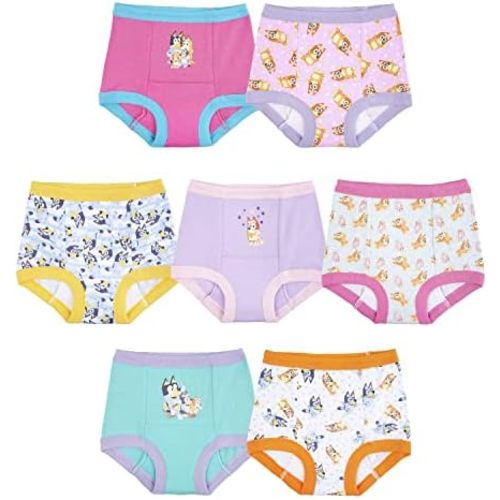 Bluey Unisex Baby Amazon Exclusive 7-Pack Potty Training Pants with Stickers and Success Chart, Sizes 18 M, 2t, 3t & 4t