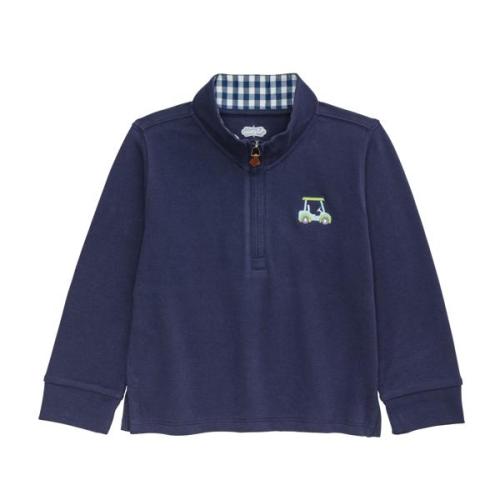 Small Navy Golf Quarter Zip for 12-18M Kids | Supreme Style | Mud Pie