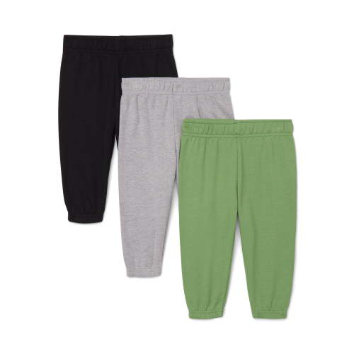 Garanimals Baby Boys French Terry Joggers, 3-Pack, Sizes 0M-24M
