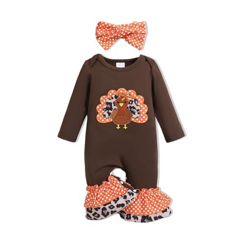 Newborn Baby Girl Clothes Infant Floral Print One-Piece Romper+Jumpsuit+Bodysuit+Hat+Headband