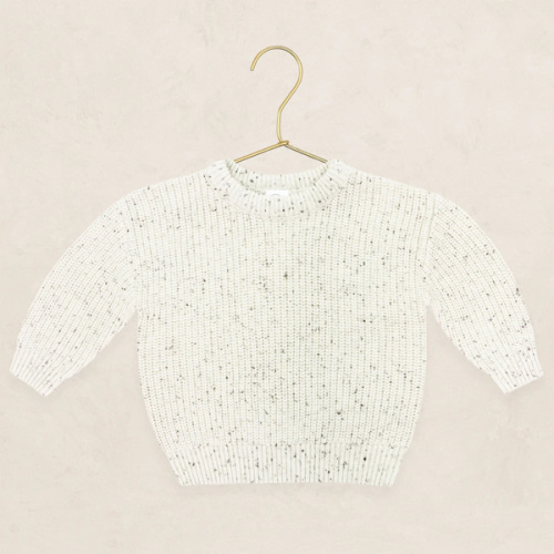 Knit Chunky Sweater - Cream Speckle