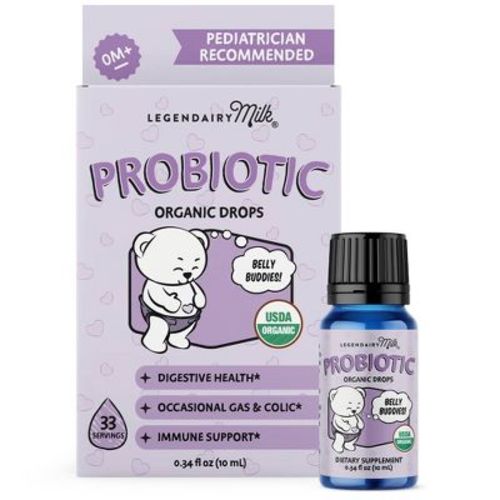 Legendairy Milk Organic Baby Probiotic Drops, Digestive Support for Infants - 0.34 fl oz