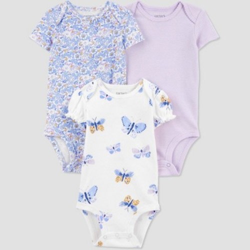 Carter's Just One You® Baby Girls' 3pk Bodysuit, Color: Purple, Size: 12M
